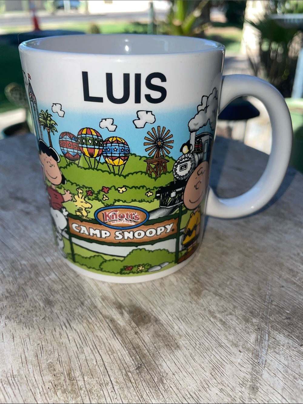 Peanuts gang Camp Snoopy Knott's berry farms Peanuts Graphic Mug - White 2011